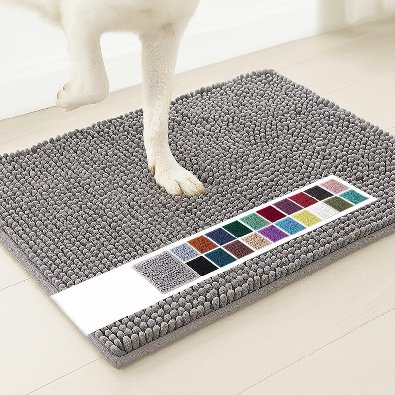 Microfiber Quick-Drying Chenille Absorbent Door Mat Entrance Carpet Non-Slip Front Door Mat Indoor Mat Pet Carpet
