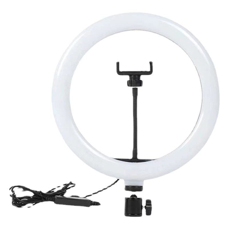 Кольцевая лампа со штативом для стримеров, напольная подставка для телефона для видеосъемки и прямых трансляций.