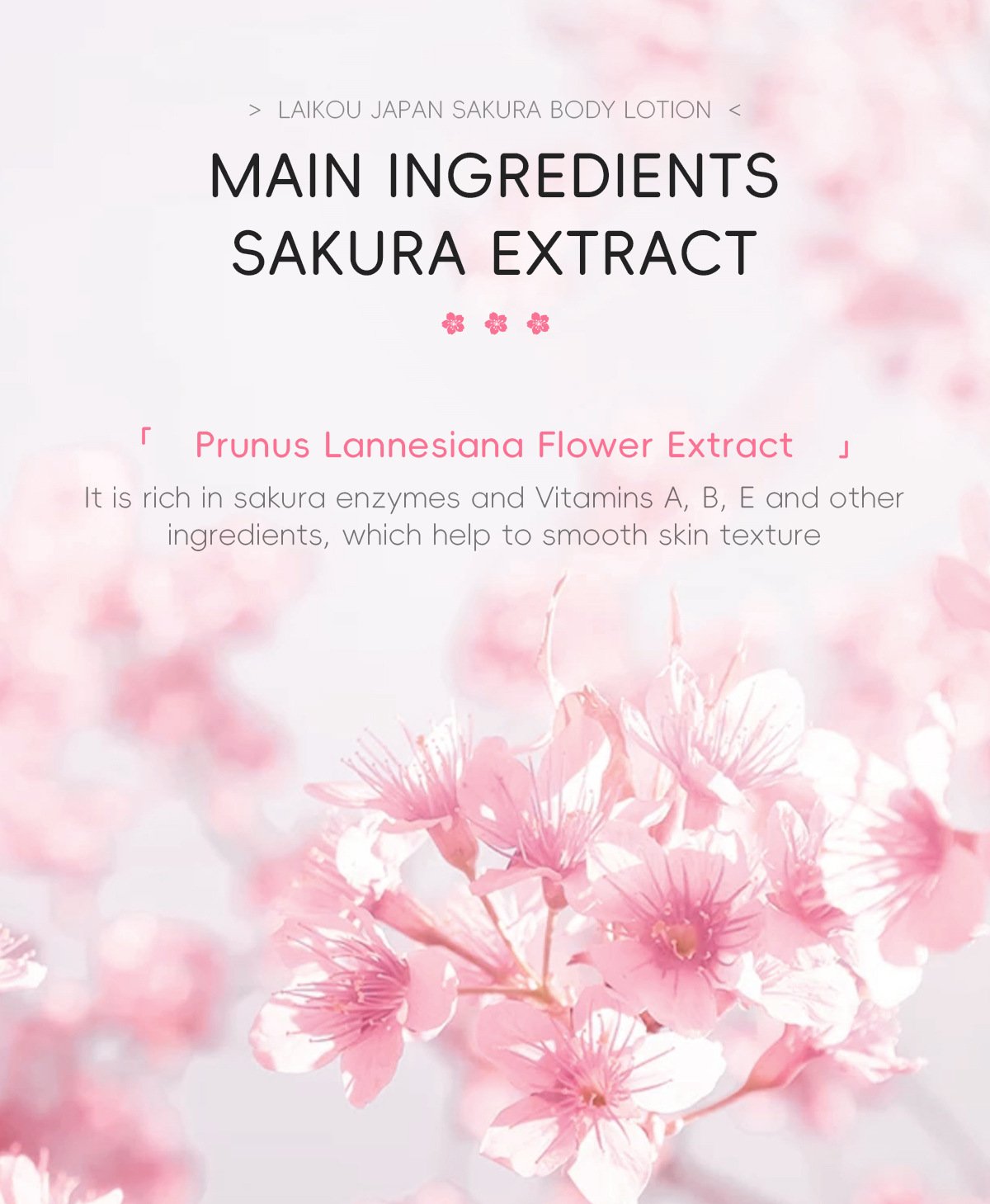 LAIKOU Cherry Blossom Body Lotion 80g Moisturizing, Lingering Fragrance, Hydrating and Moisturizing Skin Lotion in stock from the manufacturer undefined