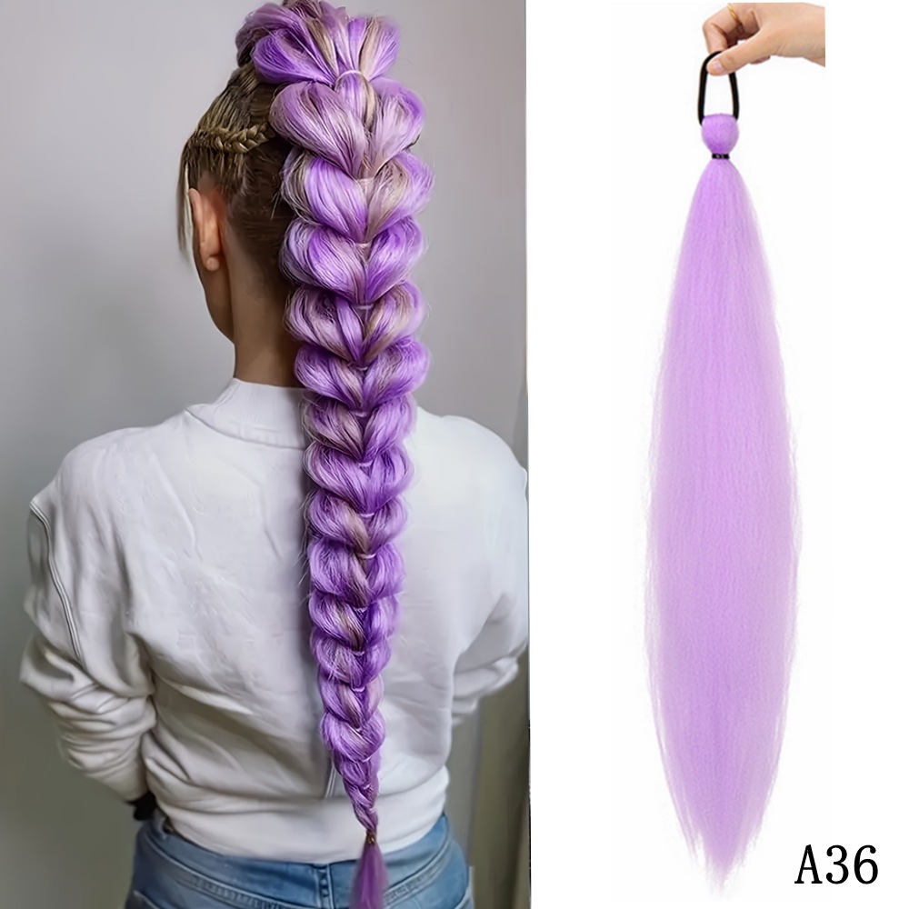 Fábrica de niñas elásticas pelucas de cola de caballo trenzas de boxeo trenzas de cuerda elástica de color trenzas de caballo para niños pelucas de cola de caballo