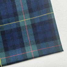 现货直销蓝色经典格子面料 挺括工装箱包校服女装短裙衬衫格子布