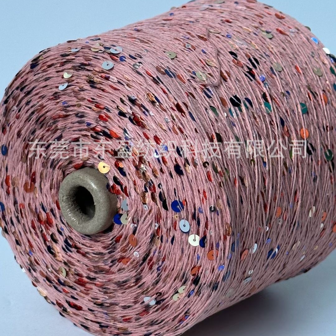 Hilo de lentejuelas de algodón puro Hilo de lentejuelas grande Hilo de lentejuelas grande Hilo de lentejuelas hecho a mano de Ucrania Ventas directas de fábrica