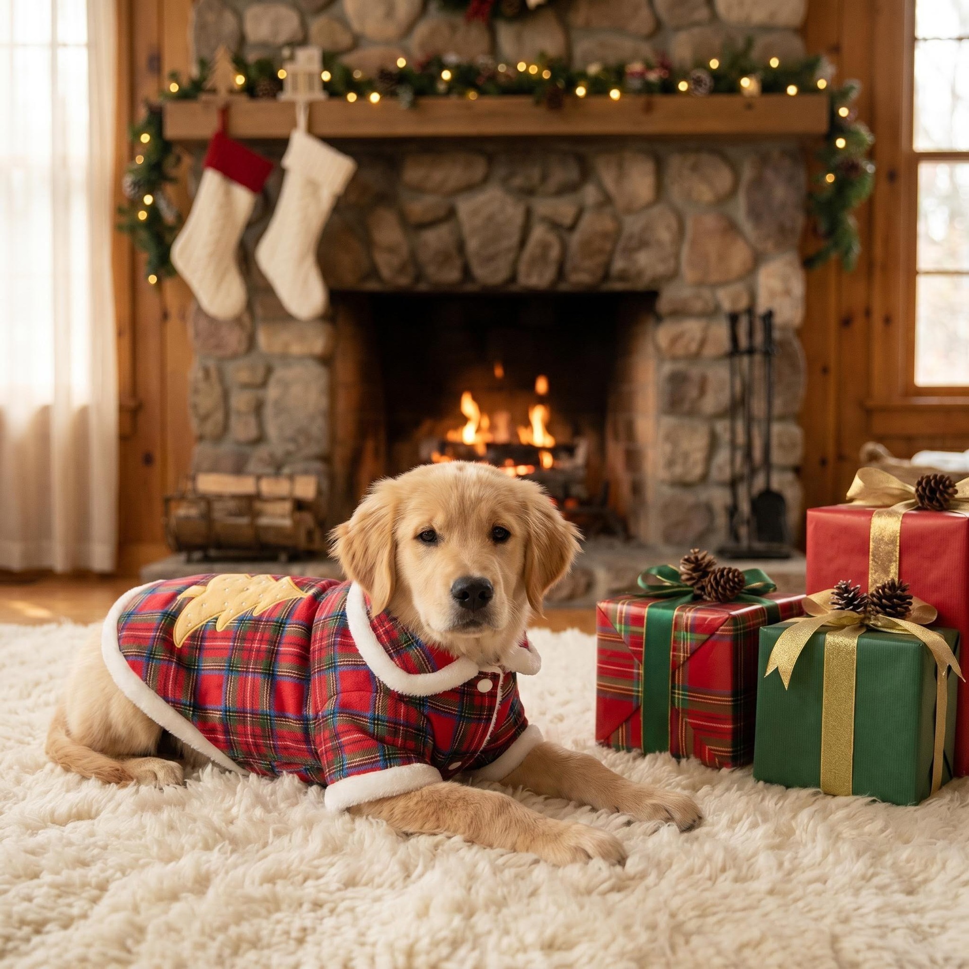 Vêtements de Noël pour animaux de compagnie, best-sellers transfrontaliers, doublés polaire, tenues de fêtes pour chiens, chats, ours en peluche et bichons_voghion.com
