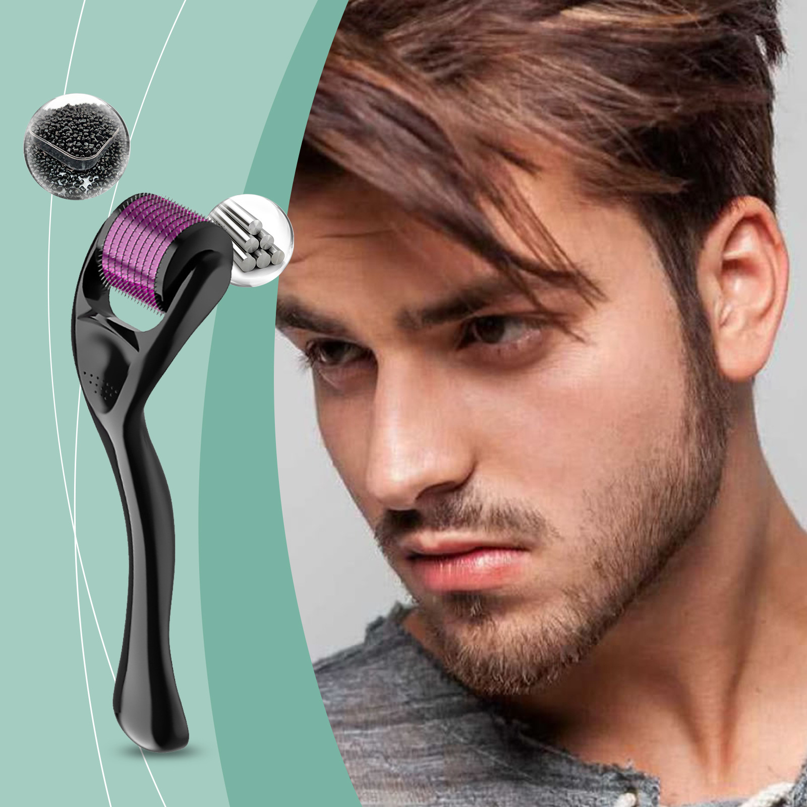 West Month Men's Beard Roller Men's Neat Beard Beard Hair Care Portable Roller Design