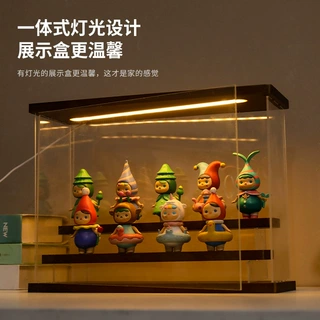 现货手办透明展示盒卧室桌上盲盒收纳展示架大容量公仔展示收纳盒