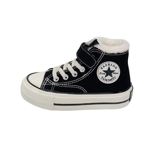 Children's cotton shoes, boys' velvet canvas shoes, girls' shoes, baby's thickened and warm large cotton shoes,  winter new style