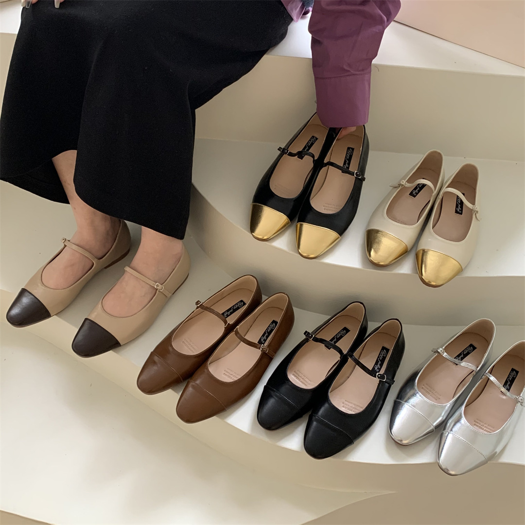 法式平底小香风豆豆单鞋女鞋子2025年新款秋季晚晚玛丽珍巫婆瓢鞋