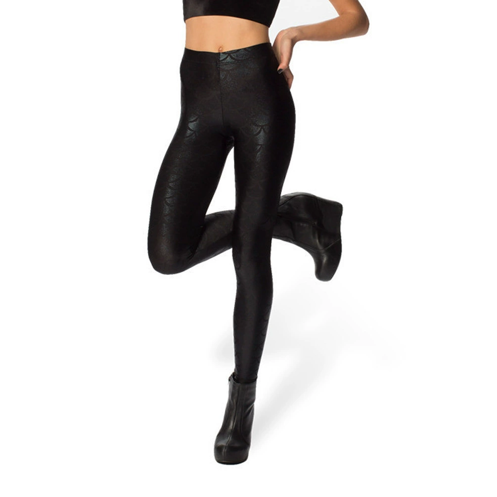 Autumn leggings, elastic shiny thin trousers, fitted