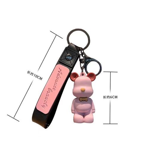 Nordic Bow Tie Bear Keychain Creative Cute Bear Key Pendant Car Keychain Couple School Bag Backpack Pendant