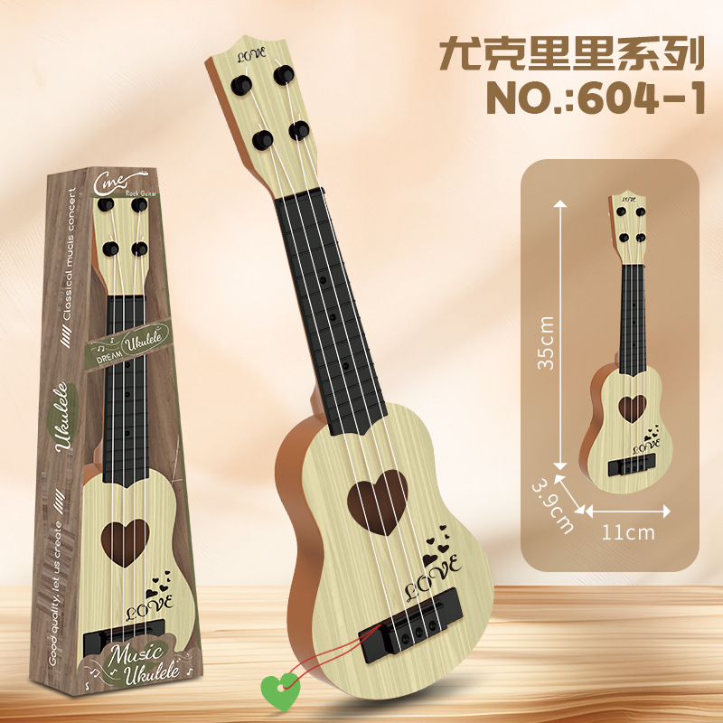 Fábrica de simulación directa ukelele de simulación de los niños guitarra puede jugar iluminación instrumento musical educativo Juguete musical