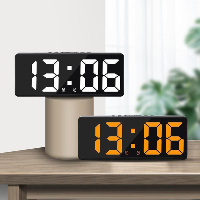 New Multifunctional Led Alarm Clock Student Dormitory Small Alarm Clock Temperature Date Display Multiple Alarm Clocks 6628