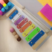 彩色8音琴幼儿园音乐教具铝板琴奥尔夫乐器幼教用品8音琴八音敲琴