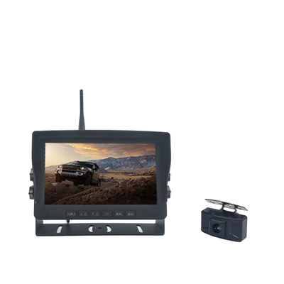 7 inch wireless intelligent early warning reversing image driving record display HD reversing camera suit (Car display) - driving-record-without-intelligent-warning-black