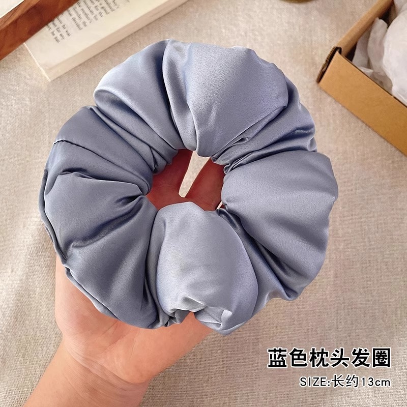 Kitsch加棉填充真丝大肠发圈刘亦菲同款大号缎面睡眠头绳|undefined