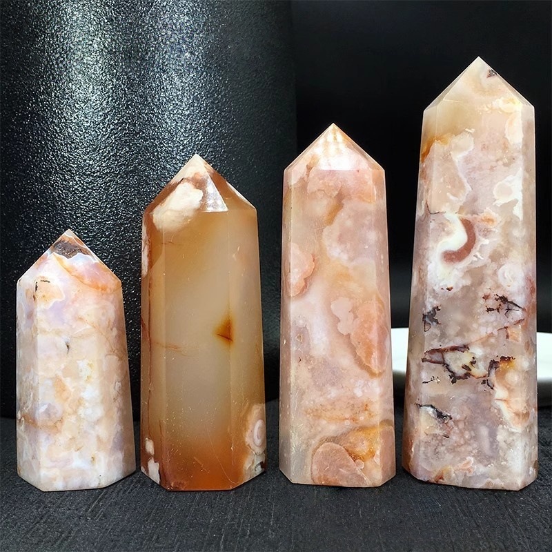 Sakura agate pillar / 5-6cm single tip
