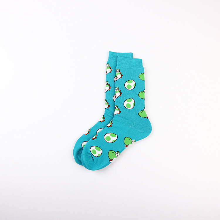 Juego de dibujos animados Marima casual deportes jacquard pareja de algodón de mujer calcetines de media pantorrilla calcetines de marea medias de hombre