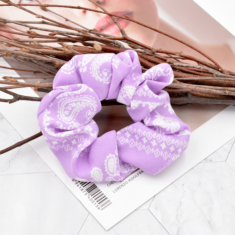 Retro Printing Fabric Hair Scrunchies display picture 3