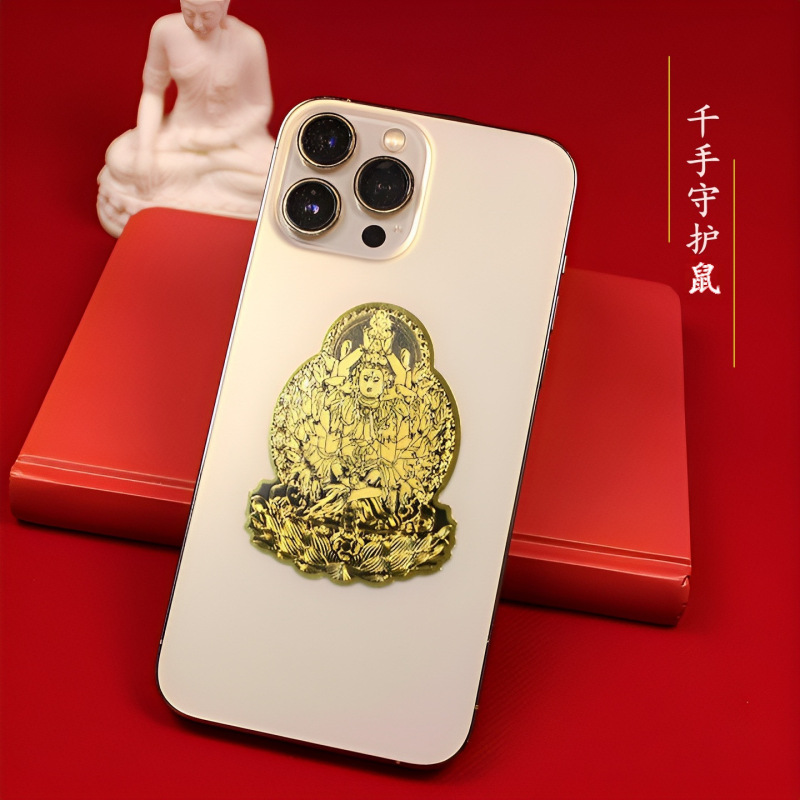 卸売干支仏十二支の8大守護聖人携帯電話ステッカー縁起の良い仏陀タブレットステッカークリエイティブステッカーは発送可能です|undefined