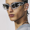 Sunglasses, glasses hip-hop style, 2 carat, European style, wholesale