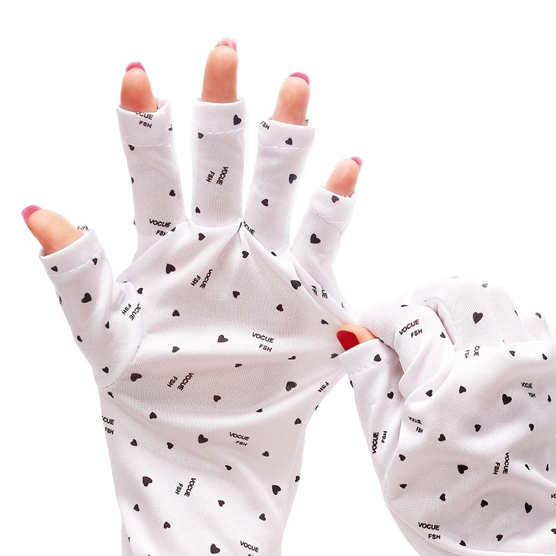 Nuevos guantes de uñas previenen la máquina de fototerapia para hornear guantes negros a prueba de radiación a prueba de rayos UV anti-fotografía que bloquea los guantes de los dedos