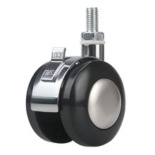 1.2寸1.5寸2寸锌合金尼龙脚轮办公椅带刹万向轮活动滚轮家具脚轮