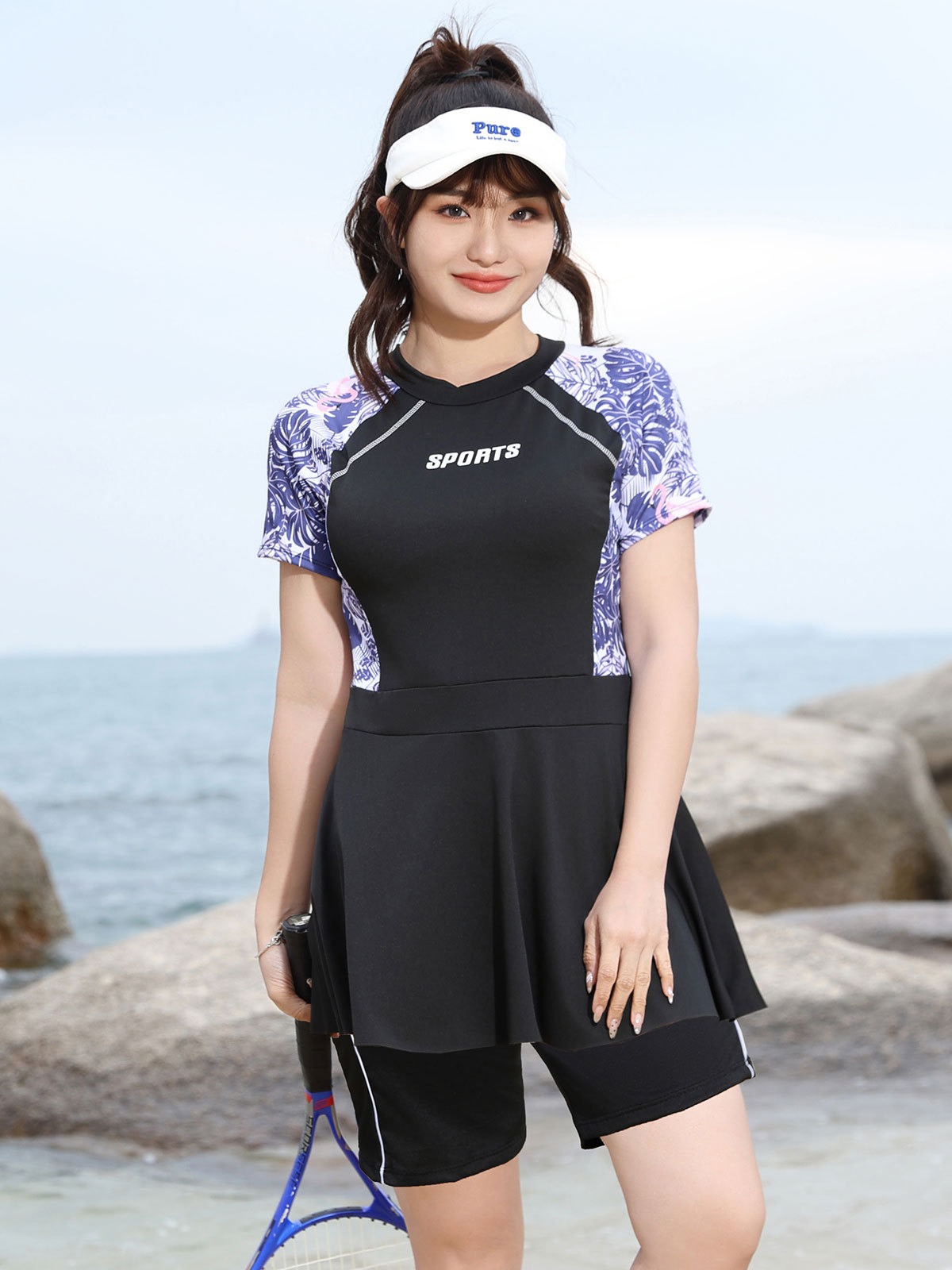 Parque acuático trajes de baño para mujeres 180 kg nuevos conservadores estudiantes de tamaño grande gordo m pantalones de quintiles niñas termales trajes de baño unidos