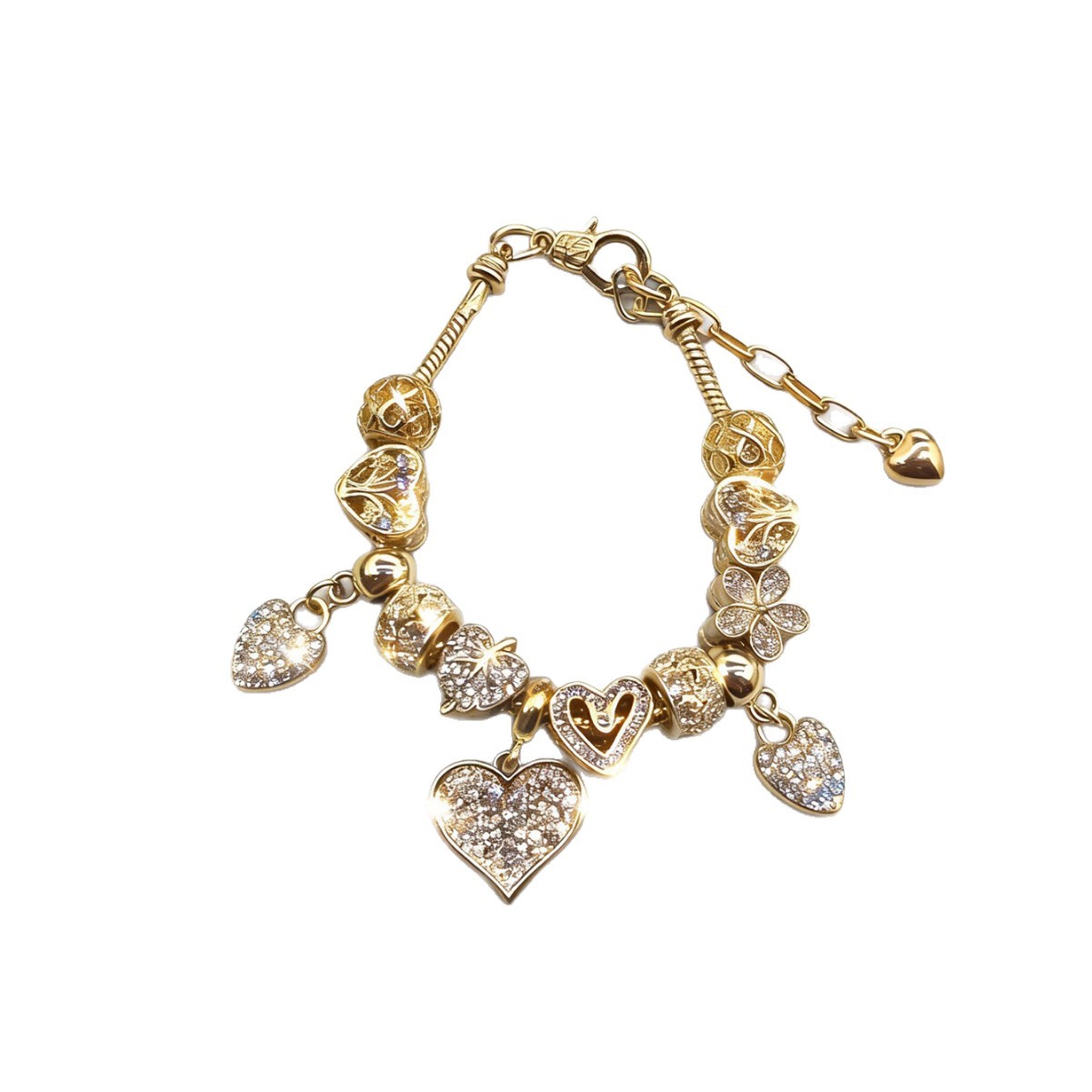 Brotación transfronteriza de la pulsera Panjia arco de diamante de agua amor cerradura de llave del árbol de la vida desmontable joyas de moda hermosa