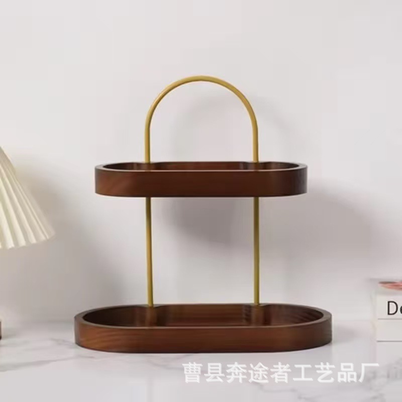 木质化妆品收纳架桌面梳妆台置物架口红香水护肤品收纳陈列支架|undefined
