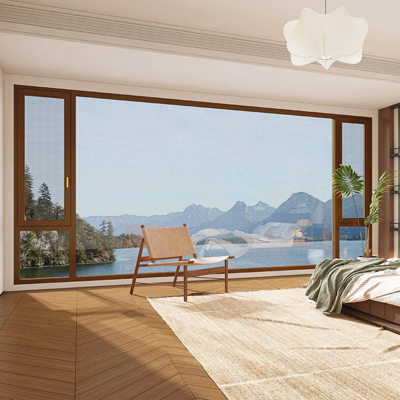 Окно поворотное алюминиевое Yubang Side hung window 01