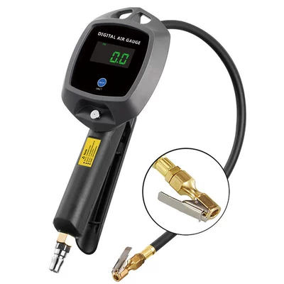 [Factory direct sale] high precision LED digital display tire inflation gauge tire pressure gauge barometer (Air pressure gauge/tire pressure gauge) - km-1e02