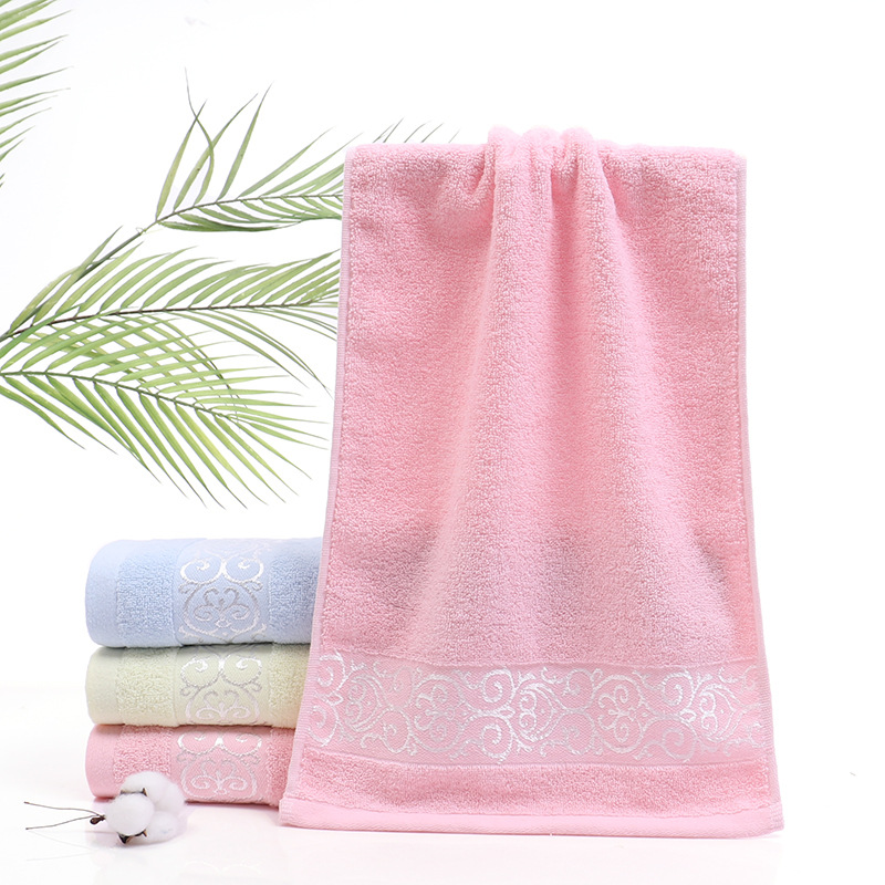 Serviettes en coton en gros pour le visage, absorbantes, à usage quotidien, cadeaux promotionnels, logo brodé, usage domestique, pur coton._voghion.com