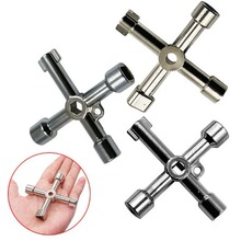 热销十字形电控柜内三角钥匙扳手 电梯门水表阀门方孔圆孔钥匙