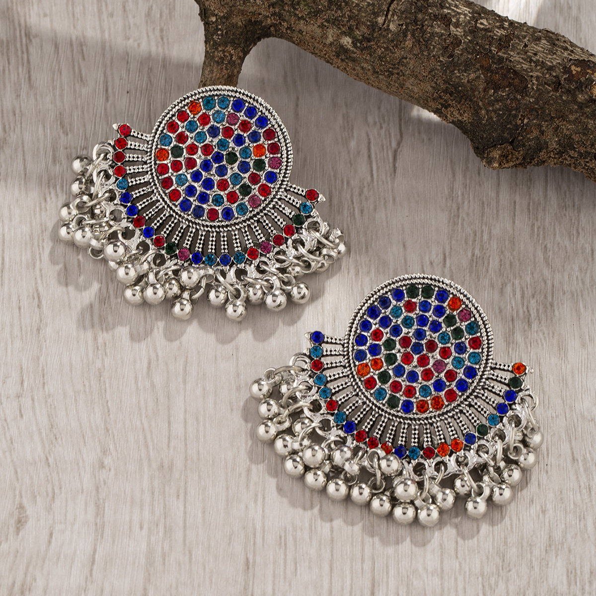 29g Weight Alloy Ear Needle Material Rhinestones Inlay Material Drop Earrings Classification 1 Pair Quantity Holiday, Travel, Daily Occasion Alloy Material Bell Pattern Women's Gender Plating Design Retro, Lady Style 1 Pair Retro Lady Bell Plating Alloy Rhinestones Drop Earrings 14