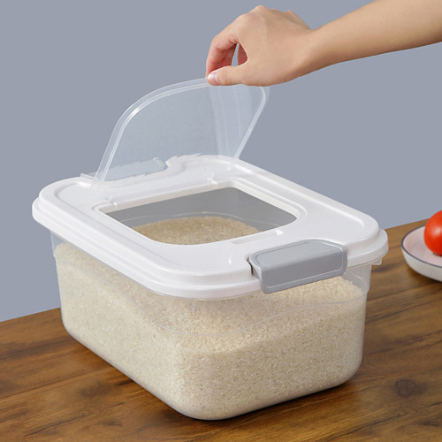 Kitchen rice storage bucket 25 catties Japanese-style sealed rice bucket transparent household insect-proof rice box 40 catties rice can storage bucket