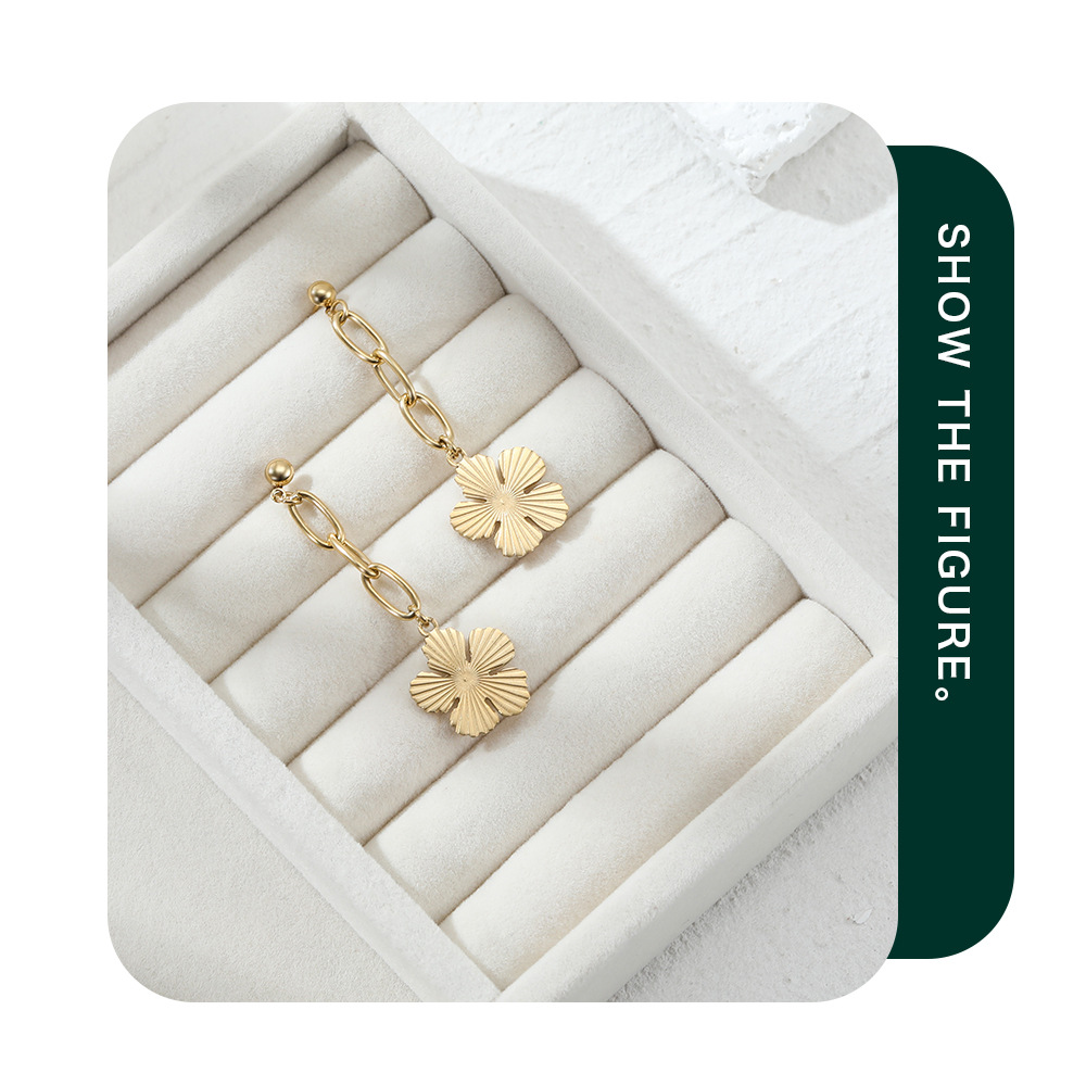 Earrings Classification Real Gold Plated Geometric 304 Stainless Steel Waterproof Non Tarnish Earrings