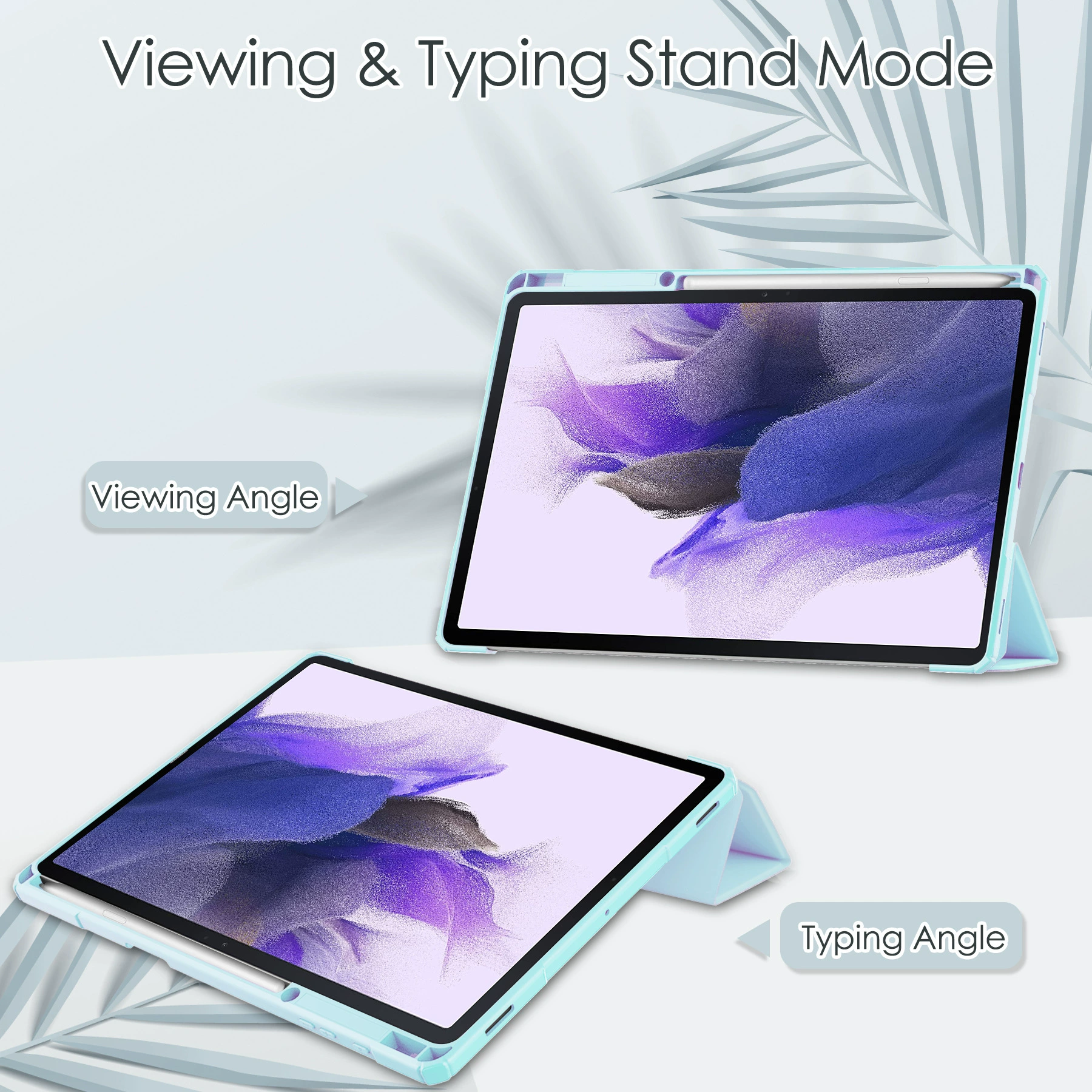 Подходящая для Samsung Tab S9/S8/S7 FE акриловая чехол-оболочка с плоским корпусом защитный