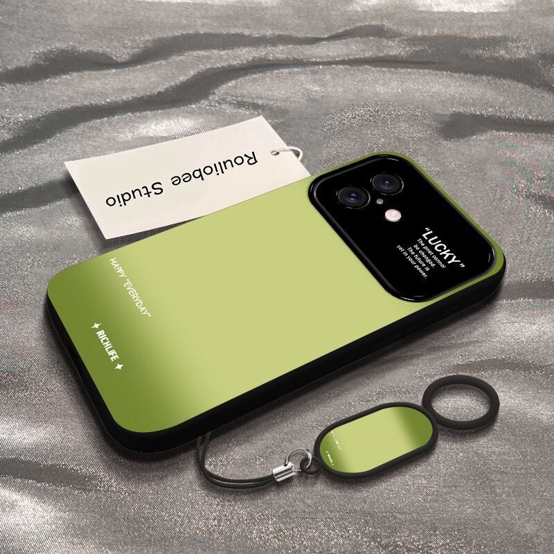 High-End Student Gradient Green Suitable for Apple 16Pro Mobile Phone Case 15 Large Windows 14 Frosted 13 Anti-Fall 12/1