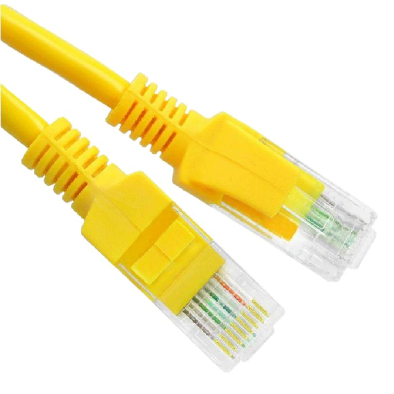 Желтые супер кабель сети класса 5 закончил линию сетевого соединения маршрутизатора прыгуна АДСЛ механизма 1 м до 30 м