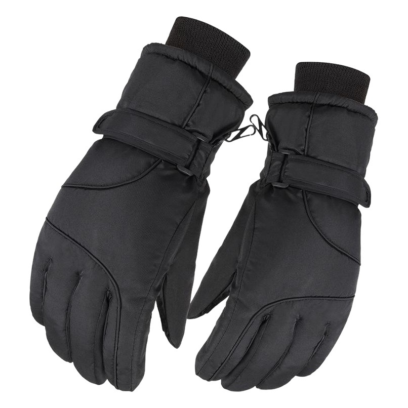 Kazimeng invierno hombres y mujeres pareja a prueba de frío a prueba de viento impermeable antideslizante ciclismo esquí engrosada cálidos guantes de pantalla táctil