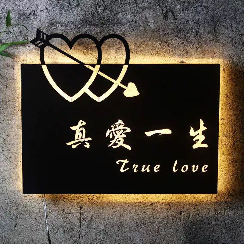 发光字亚克力镂空灯箱酒店民宿门店门牌广告字厂家直销个性定制