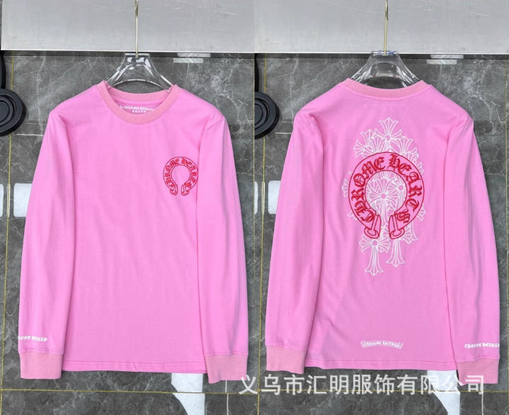 新款跨境CH克罗潮牌MattyBoy红唇十字针长袖圆领卫衣时尚百搭上衣|undefined