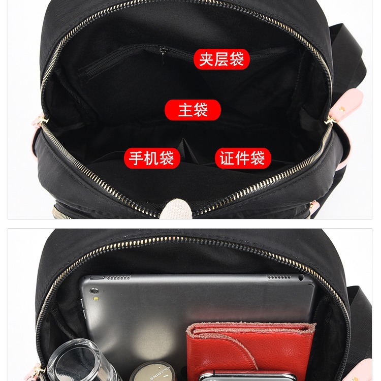 2022 nueva mochila de tela de Oxford para mujeres de gran capacidad estilo coreano de estilo universitario mochila impermeable bolsa de viaje ligera