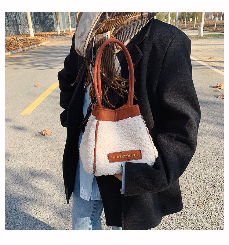 Casual design western style portable plush small bag casual oneshoulder bucket bag NHJZ453303picture6