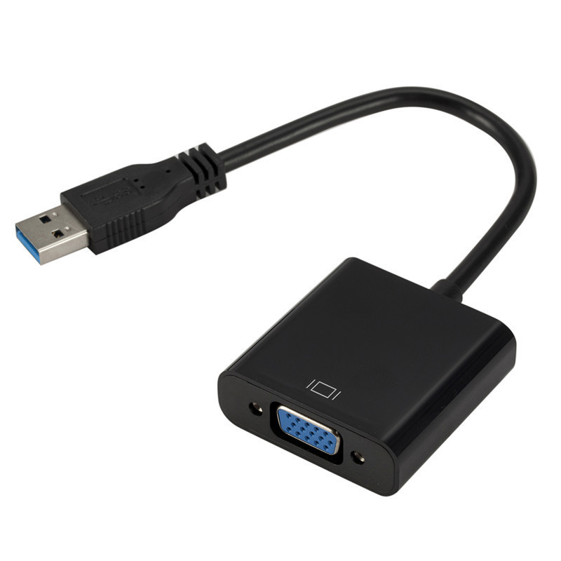 Convertidor USB3.0 a VGA Conexión de computadora Monitor de proyección TV 1080P con disco sin controlador