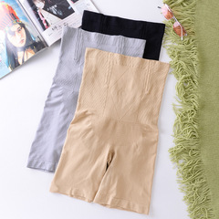 Cross-border seamless high-waisted honeycomb tummy control pants, women's plus size underwear, postpartum body shaping boxer briefs