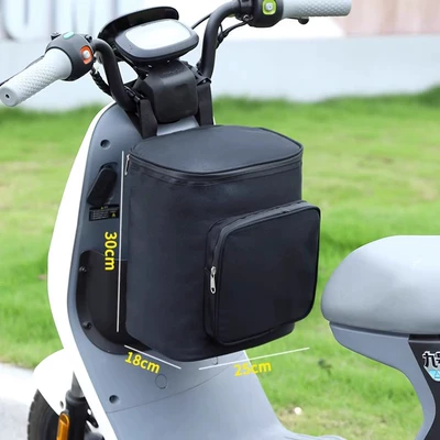 Electric car helmet hanging bag large battery car waterproof front pocket storage hanging bag artifact raincoat blocking bag (Electric car tail box) - black-17l-can-hold-helmet-raincoat-17l