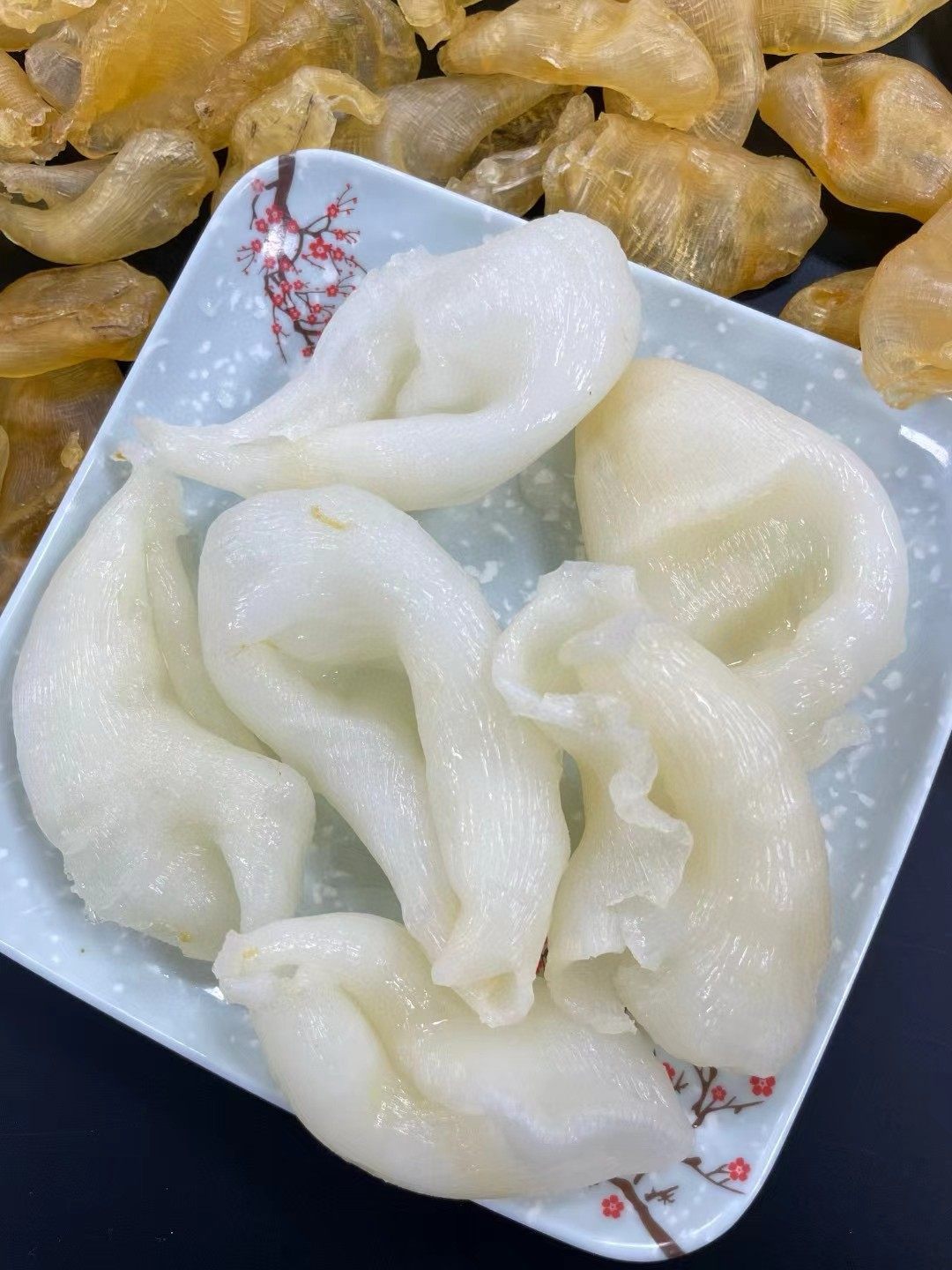 Pearl Fish Maw Zhen Zhu Jiao Dried Fish Bladder Thick Cut Collagen Rich Soup Ingredient 500g quality and texture