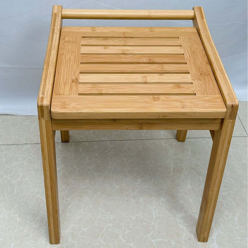Bamboo Bathroom Stool, Storage Stool, Shower Stool, Shoe-Changing Stool, Small Stool for Shower Room, Can Hang Towels, Thickened, Load-Bearing, Non-Slip Bamboo Bathroom Stool, Storage Stool, Shower Stool, Shoe-Changing Stool, Small Stool for Shower Room, Can Hang Towels, Thickened, Load-Bearing, Non-Slip