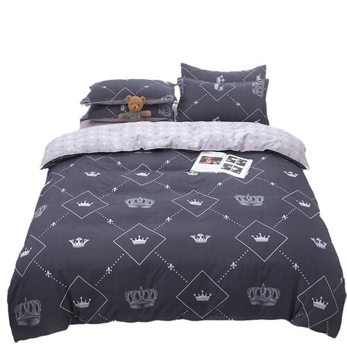 Sean Home Textiles Aloe Vera Cotton Four-piece Set Skin-Friendly Leskin Cotton AB Version Cartoon Bedding 4-piece Set Three-piece Set