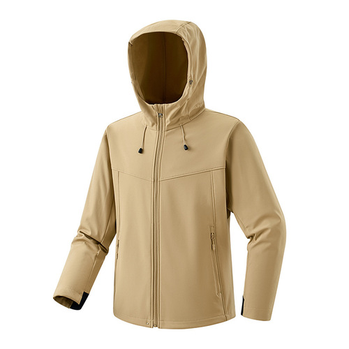  Autumn/Winter In-Stock New Softshell Jacket Windproof Waterproof Hooded Men's and Women's Fashion Simple Hiking Clothing